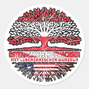 Liberia Liberianisch Österreichisch Österreich Runder Aufkleber