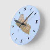 Liberia Map Clock Runde Wanduhr (Winkel)