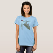 Liberia Map + Flag + Titel T - Shirt (Vorne ganz)