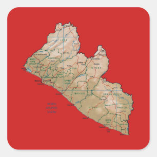 Liberia Map Sticker