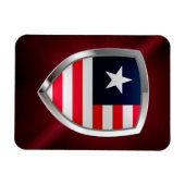 Liberia Metallic Emblem Magnet (Horizontal)