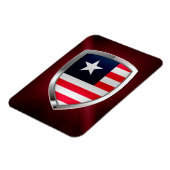 Liberia Metallic Emblem Magnet (Linke Seite)