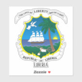Liberia National Coat of Arms Patriotic Aufkleber (Blatt)
