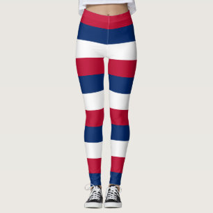 Liberia National Flag Farben horizontal gestreift Leggings
