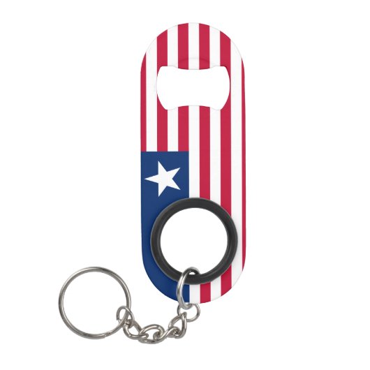 Liberia National Pride Patriotic Mini Flaschenöffner (Vorderseite)