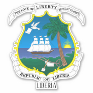 Liberia Nationalwappen Patriotisch Aufkleber