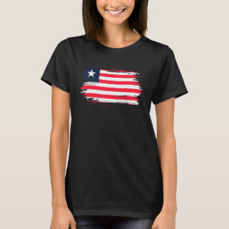 Liberia Outfit Liberia Flaggen Symbol I Liebe Libe T-Shirt