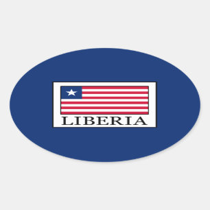 Liberia Ovaler Aufkleber