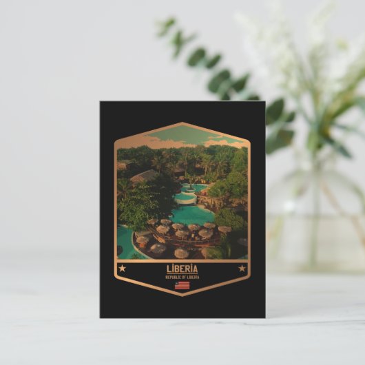 Liberia Postkarte (Stehend Vorderseite)
