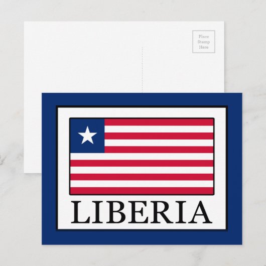 Liberia Postkarte (Vorne/Hinten)
