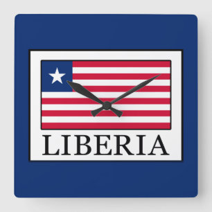 Liberia Quadratische Wanduhr