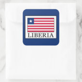 Liberia Quadratischer Aufkleber (Tasche)