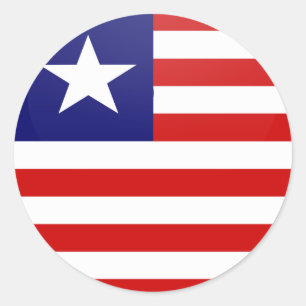 Liberia-Qualität Flaggen-Kreis Runder Aufkleber