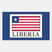 Liberia Rechteckiger Aufkleber (Vorderseite)