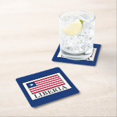 Liberia Rechteckiger Pappuntersetzer (Vor Ort)