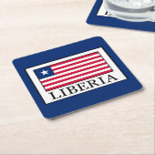 Liberia Rechteckiger Pappuntersetzer (angewinkelt)