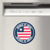 Liberia Round Emblem Magnet (In Situ (Geschirrspüler))