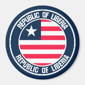 Liberia Round Emblem Magnet (Vorne)