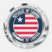 Liberia Round Emblem Magnet (Vorne)
