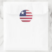 Liberia Round-Icon-Flagge Runder Aufkleber (Tasche)