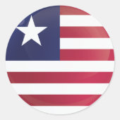 Liberia Round-Icon-Flagge Runder Aufkleber (Vorderseite)