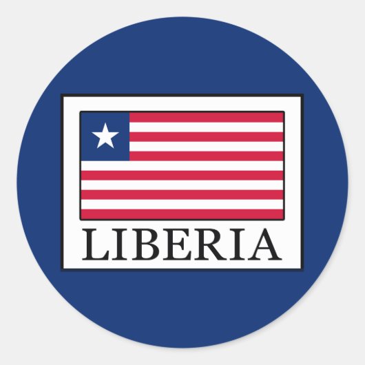 Liberia Runder Aufkleber (Vorderseite)
