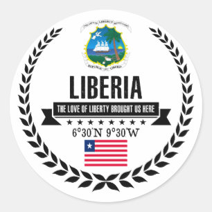 Liberia Runder Aufkleber