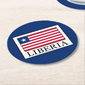 Liberia Runder Pappuntersetzer (Angewinkelt)