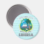Liberia-Wappen Magnet (Vorderseite/Rückseite)