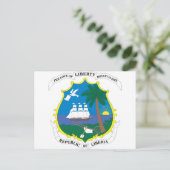 Liberia-Wappen Postkarte (Stehend Vorderseite)