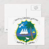 Liberia-Wappen Postkarte (Vorne/Hinten)