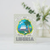 Liberia-Wappen Postkarte (Stehend Vorderseite)