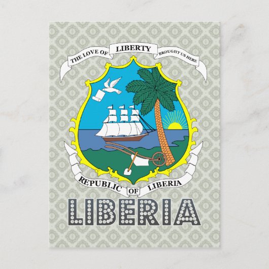 Liberia-Wappen Postkarte (Vorderseite)