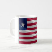 Liberia - Waving Flag - Kaffeetasse (Vorderseite Links)