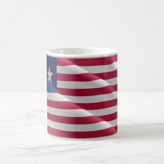 Liberia - Waving Flag - Kaffeetasse (Mittel)