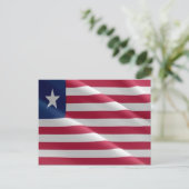 Liberia - Waving Flag - Postkarte (Stehend Vorderseite)