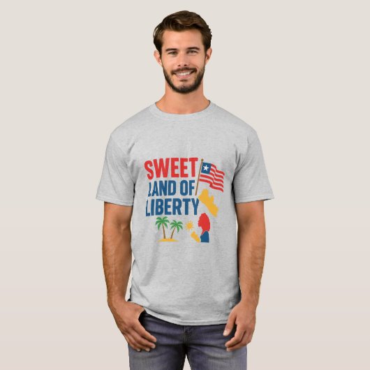 Liberian Unisex süßes Land der Freiheit T-Shirt (Vorne ganz)