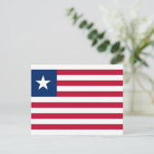 Liberianische Flagge, Flagge Liberias Postkarte (Stehend Vorderseite)