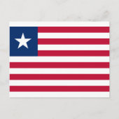 Liberianische Flagge, Flagge Liberias Postkarte (Vorderseite)