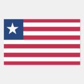 Liberianische Flagge, Flagge Liberias Rechteckiger Aufkleber (Vorderseite)