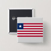 Liberianische Flagge (Liberia) Button (Vorne & Hinten)