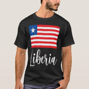 Liberianische Flagge Liberia Erbe Liberianische Wu T-Shirt