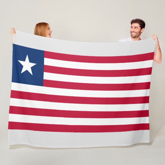 Liberianische Flagge (Liberia) Fleecedecke (Beispiel)