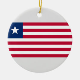 Liberianische Flagge (Liberia) Keramik Ornament