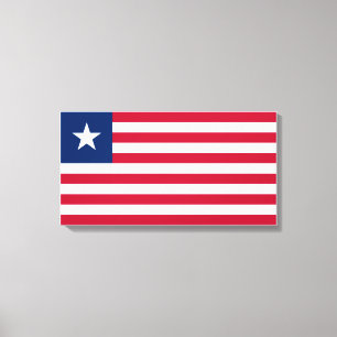 Liberianische Flagge (Liberia) Leinwanddruck