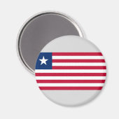 Liberianische Flagge (Liberia) Magnet (Vorderseite/Rückseite)