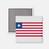 Liberianische Flagge (Liberia) Magnet (Vorderseite/Rückseite)