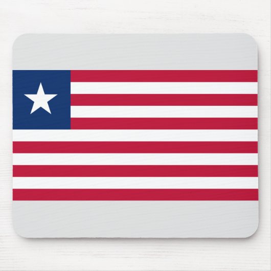 Liberianische Flagge (Liberia) Mousepad (Vorne)