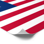 Liberianische Flagge (Liberia) Poster (Ecke)