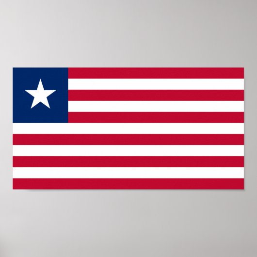 Liberianische Flagge (Liberia) Poster (Vorne)